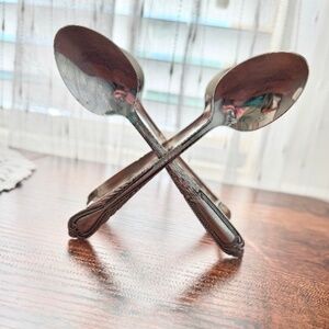 Oxidized Silver Spoon Napkin Holder